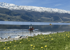 Kayaking in a Norwegian Fjord